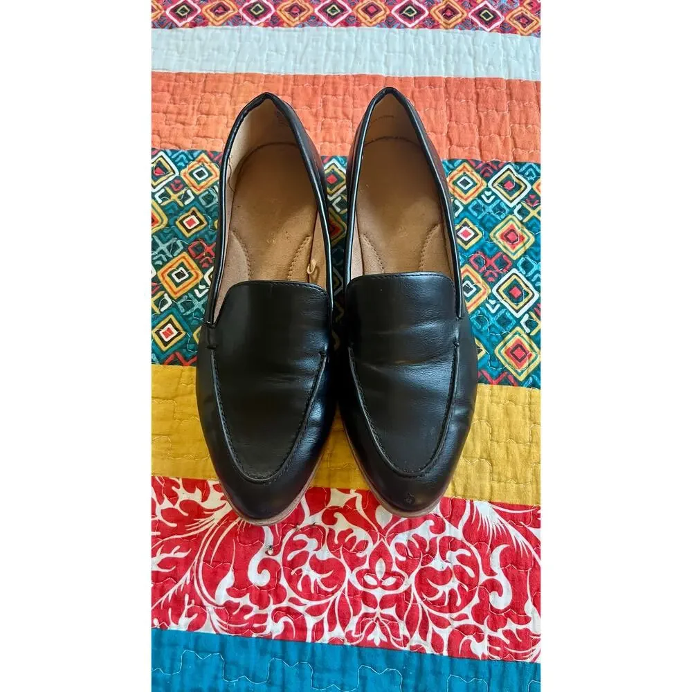 Aerosoles Everest Black Loafers Size 7M Comfort Office Career Classic Flats